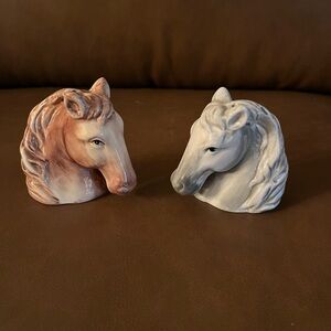 Vintage Cracker Barrel Horse Head Salt and Pepper Shakers